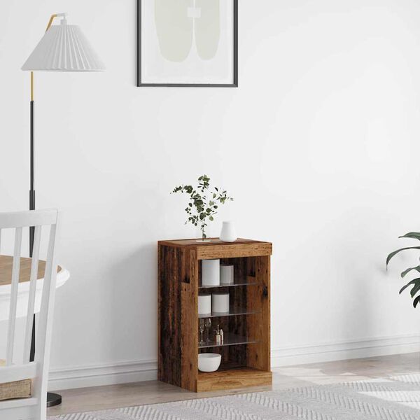 vidaXL LED-Sideboard Altholz 41 x 37 x 67 cm Holzwerkstoff