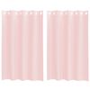 vidaXL Voile Vorh&auml;nge mit &Ouml;sen 2 Stk. Hellrosa 140x175 cm