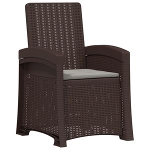 vidaXL Liegesessel Garten Rattan-Optik Braun und Hellgrau PP