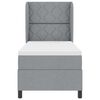 vidaXL Boxspringbett mit Matratze Hellgrau 80 x 200 cm Stoff