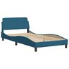 vidaXL Bett mit Matratze "Hanko" Blau 100x200 cm Samt