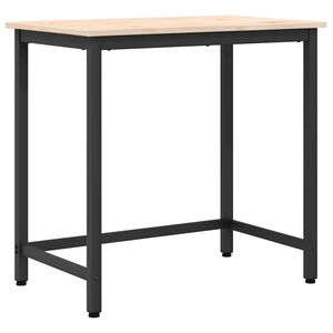 vidaXL Tisch Natur 80 x 50 x 77 cm Ingenieure Holz und Stahl
