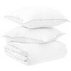 vidaXL Bettw&auml;sche-Set mit Kissen Wei&szlig; 260 x 220 cm Polyester, Bambus