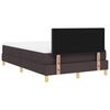 vidaXL LED Boxspringbett mit Matratze Dunkelbraun 120 x 190 cm Stoff