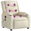 vidaXL Massagesessel Creme Kunstleder