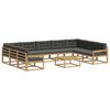 vidaXL Outdoor-Sofagarnitur 10 stk. Wei&szlig; und Anthrazit