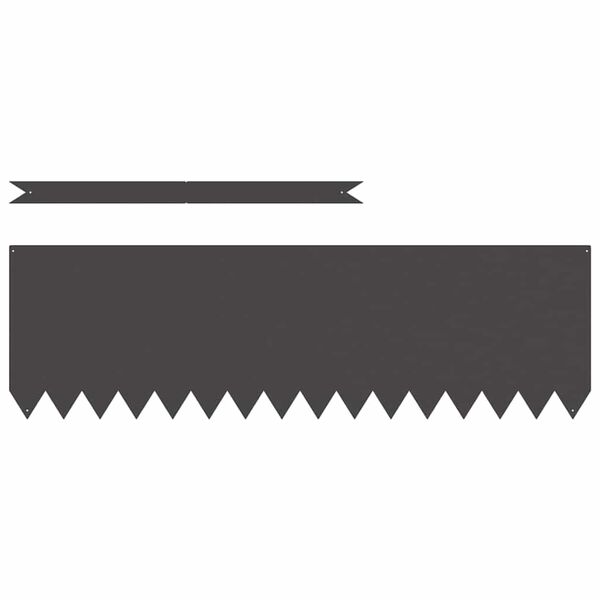 vidaXL Raseneinfassung 20 pcs Schwarz 100 x 0,05 x 20 cm