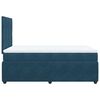 vidaXL Boxspringbett mit Matratze Dunkelblau 120x190 cm Samt