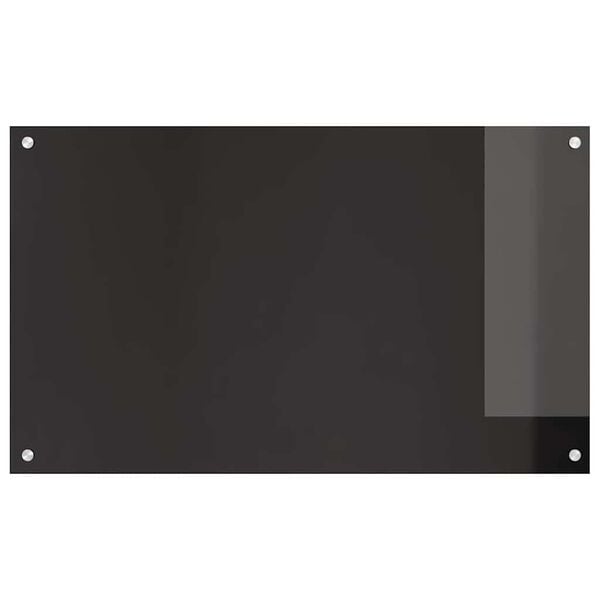 vidaXL Küchenrückwand 2 pcs Schwarz 100 x 60 cm Gehärtetes Glas