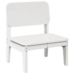 vidaXL Gartenstuhl Wei&szlig; 60x52,5x72 cm Massivholz Kiefer