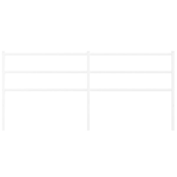 vidaXL Ersatz-Kopfteil Metall Wei&szlig; 180 cm