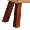 vidaXL Sitzbank Turnbock-Design 58 cm Braun Echtleder Massivholz Mango