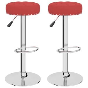 vidaXL Barhocker 2 Stk. Weinrot Stoff