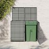 vidaXL Mülltonnenbox für 2 Tonnen Poly Rattan Anthrazit 148×77×111 cm