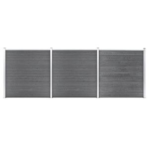 vidaXL Gartenzaun WPC 526x186 cm Grau