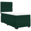 vidaXL Boxspringbett mit Matratze Dunkelgr&uuml;n 90x200 cm Samt