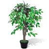 vidaXL K&uuml;nstlicher Ficus mit Topf 90 cm