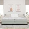vidaXL Boxspringbett mit Matratze Hellgrau 200 x 200 cm Samt