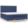 vidaXL Boxspringbett mit Matratze Blau 160x200 cm Stoff