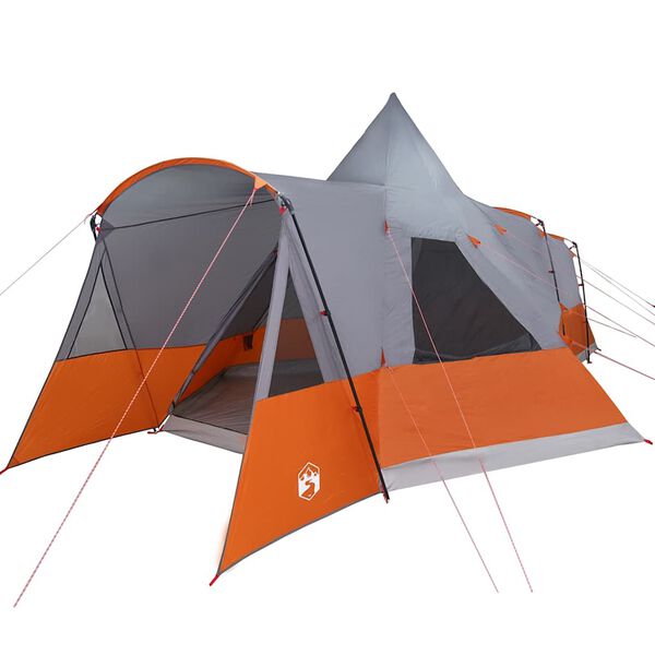 vidaXL Teepee Zelt mit Dach Grau und Orange 720 x 465 x 295 cm