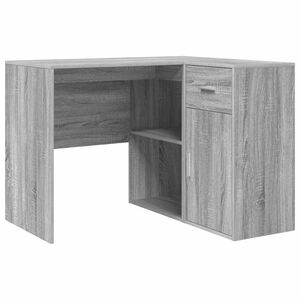 vidaXL Eck-Schreibtisch mit Schubladen Graues Sonoma 102 x 88 x 75 cm