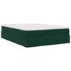 vidaXL Ottoman-Bett mit Matratze Dunkelgr&uuml;n 140x200 cm Samt