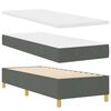 vidaXL LED Boxspringbett mit Matratze Dunkelgrau 80 x 200 cm Stoff