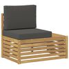 vidaXL Outdoor Endsofa Wei&szlig; 91 x 63 x 73 cm Massivholz Akazie