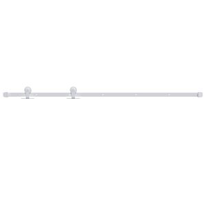 vidaXL Schiebet&uuml;rbeschlag 200 cm Stahl Wei&szlig;