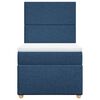 vidaXL Boxspringbett mit Matratze Blau 90x200 cm Stoff