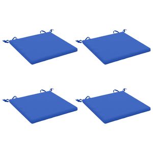 vidaXL 4-teilige Sitzkissen SOEST 4 stk. 100 % Polyester K&ouml;nigsblau