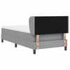 vidaXL Boxspringbett mit Matratze Hellgrau 100 x 200 cm Stoff