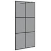 vidaXL Walk-in Duschwand Schwarz 100 x 195 cm Geh&auml;rtetes Glas