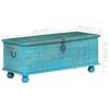 vidaXL Aufbewahrungstruhe Massivholz Mango Blau 100x40x41 cm
