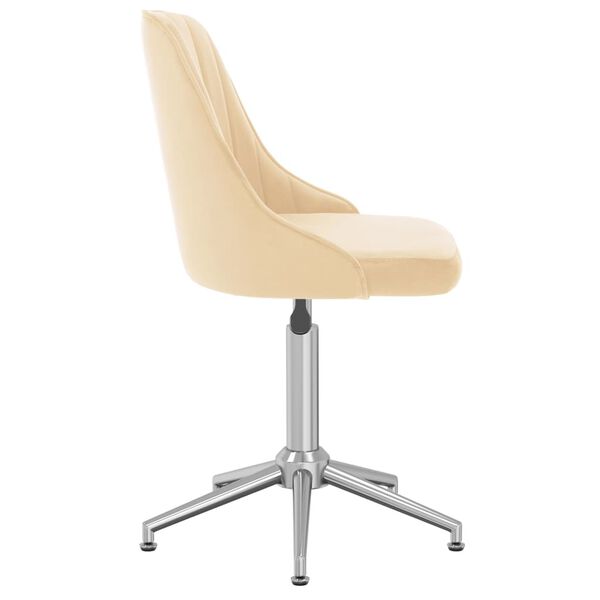 vidaXL Esszimmerst&uuml;hle 6 Stk. Drehbar Creme Samt