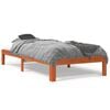 vidaXL Massivholzbett ohne Matratze Wachsbraun 90x190 cm Kiefernholz