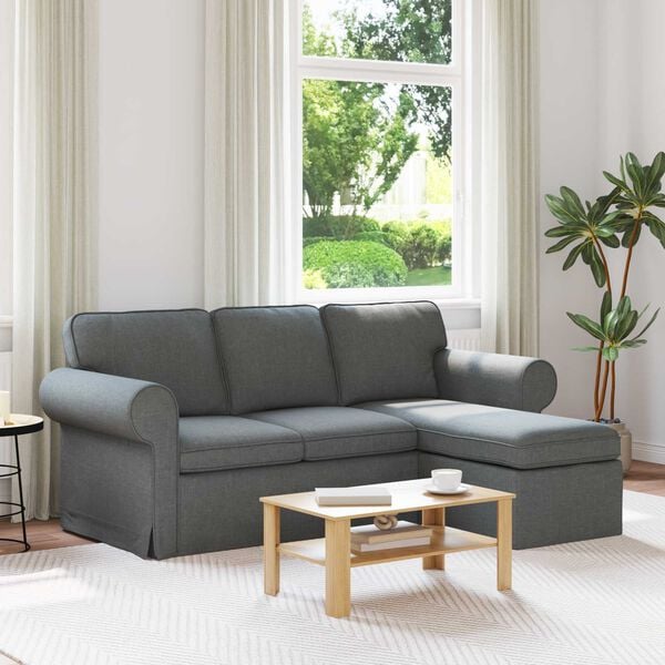 vidaXL Sofa Dunkelgrau