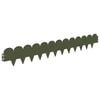 vidaXL Raseneinfassung 10 pcs 103 x 15 cm Stahl Olivgr&uuml;n