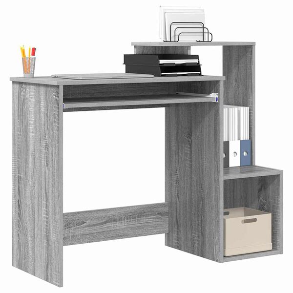 vidaXL Schreibtisch Graues Sonoma 106 x 41 x 88.5 cm Holzwerkstoff