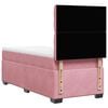 vidaXL Boxspringbett mit Matratze Rosa 80x200 cm Samt