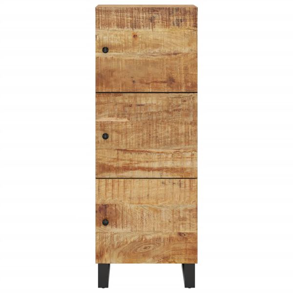 vidaXL Highboard mit 3 T&uuml;ren 40x33x110 cm Massivholz Mango & Eisen
