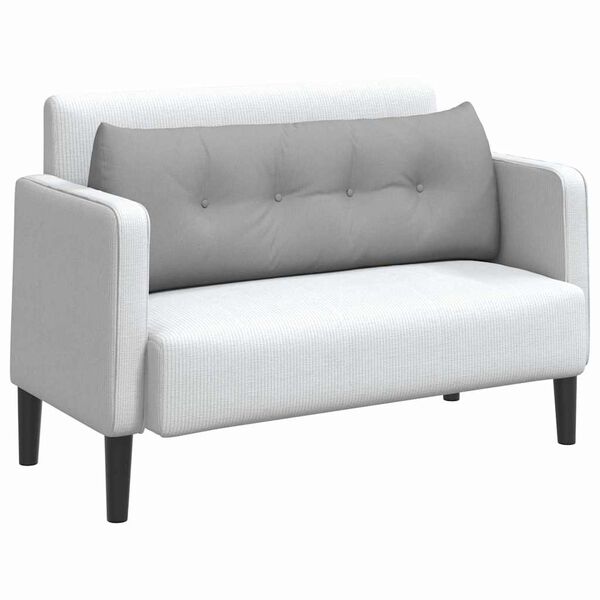 vidaXL R&uuml;cken Kissen Wolkengrau 140 x 24 x 50 cm Stoff