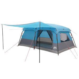 vidaXL Familienzelt 14 Personen Blau Polyester und Stahl