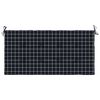 vidaXL Gartenbank-Auflage Schwarz Karomuster 100x50x4 cm Oxford-Gewebe