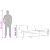 vidaXL 3-Sitzer-Sofa Creme 180 cm Samt
