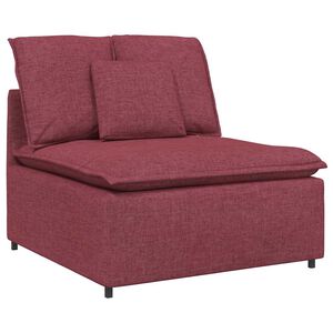 vidaXL Modulares Sofa Mittelmodul mit Kissen Weinrot 100 cm
