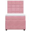 vidaXL Boxspringbett mit Matratze Rosa 90x190 cm Samt