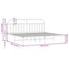 vidaXL Bettgestell mit Kopfteil Metall Wei&szlig; 193x203 cm