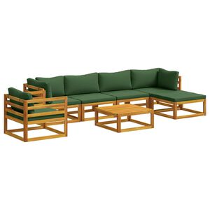 vidaXL Sofa-Set 7 stk. Natur Massivholz Akazie