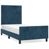 vidaXL Bettgestell ohne Matratze Dunkelblau 90x190 cm Samt